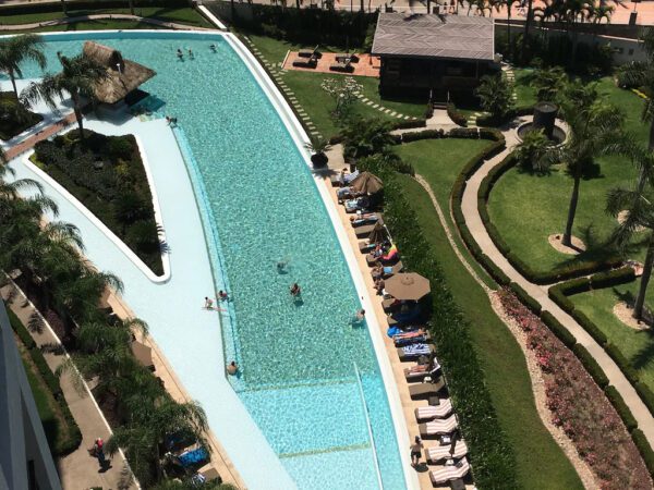 Swimming pool top view